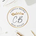 Real Estate Golden Logo Design Rooftop Key Logo