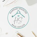 Teal Green Heart Key Signature Real Estate Logo