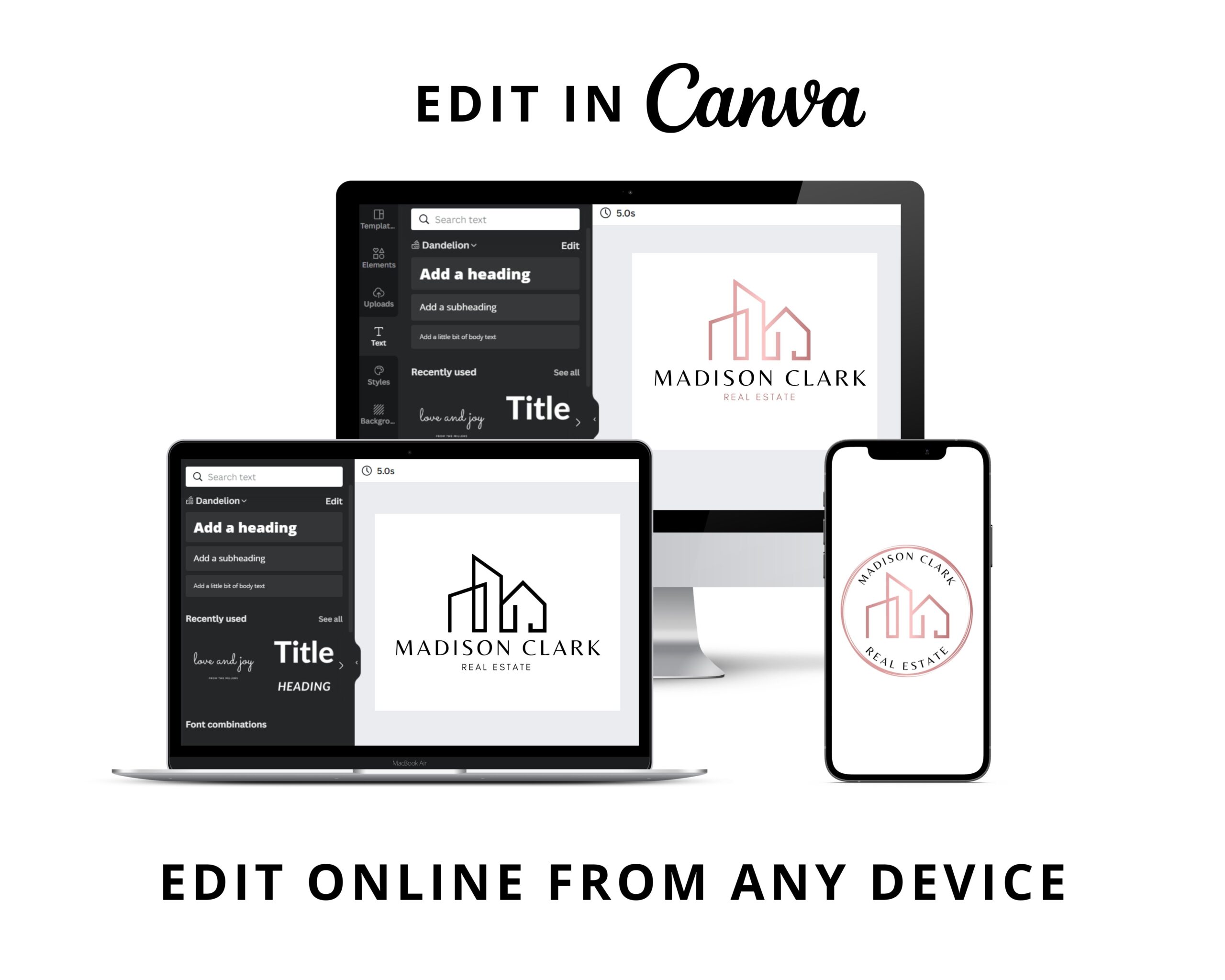 Editable Canva Logo for Real Estate Agents