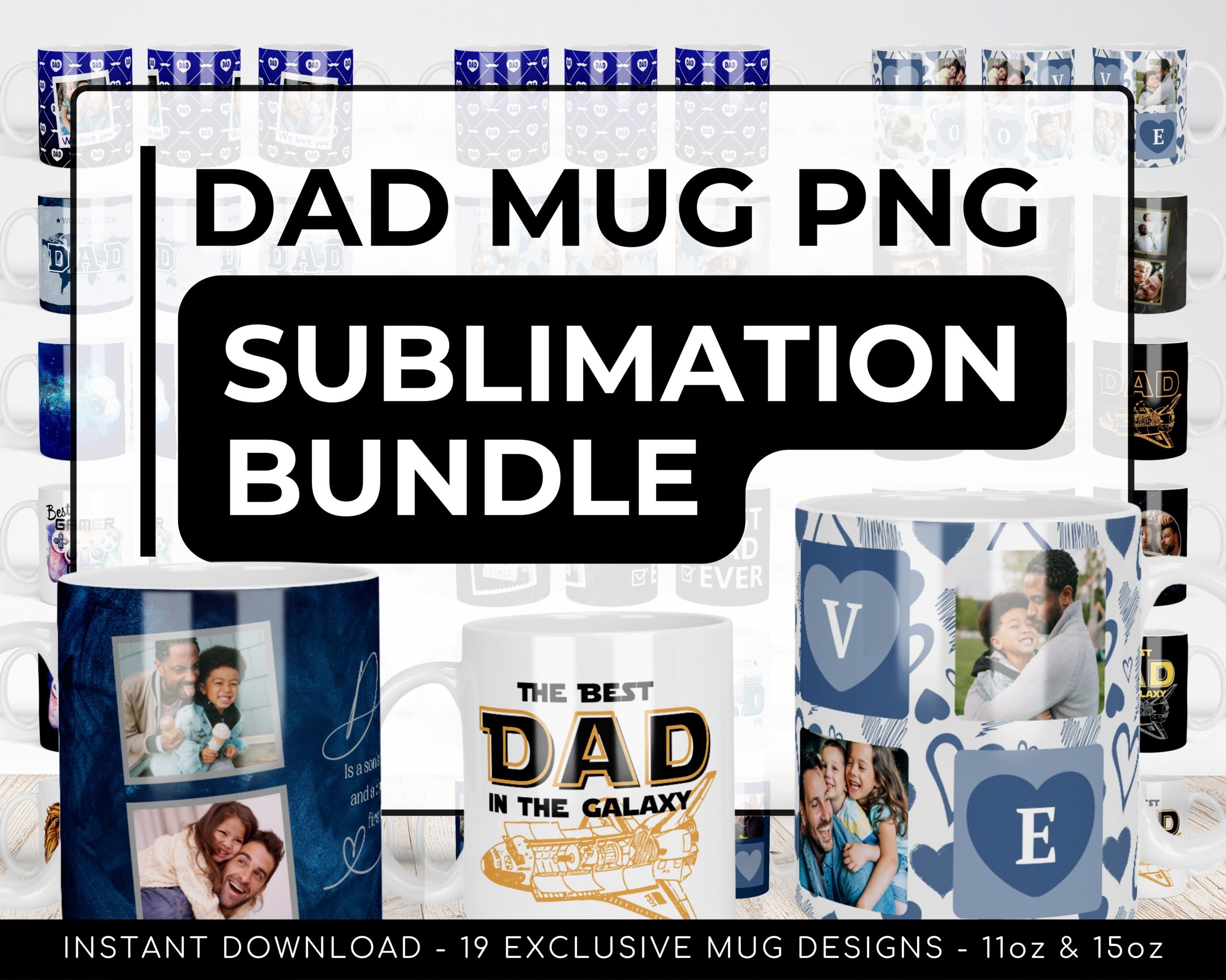 Dad Mug PNG Bundle